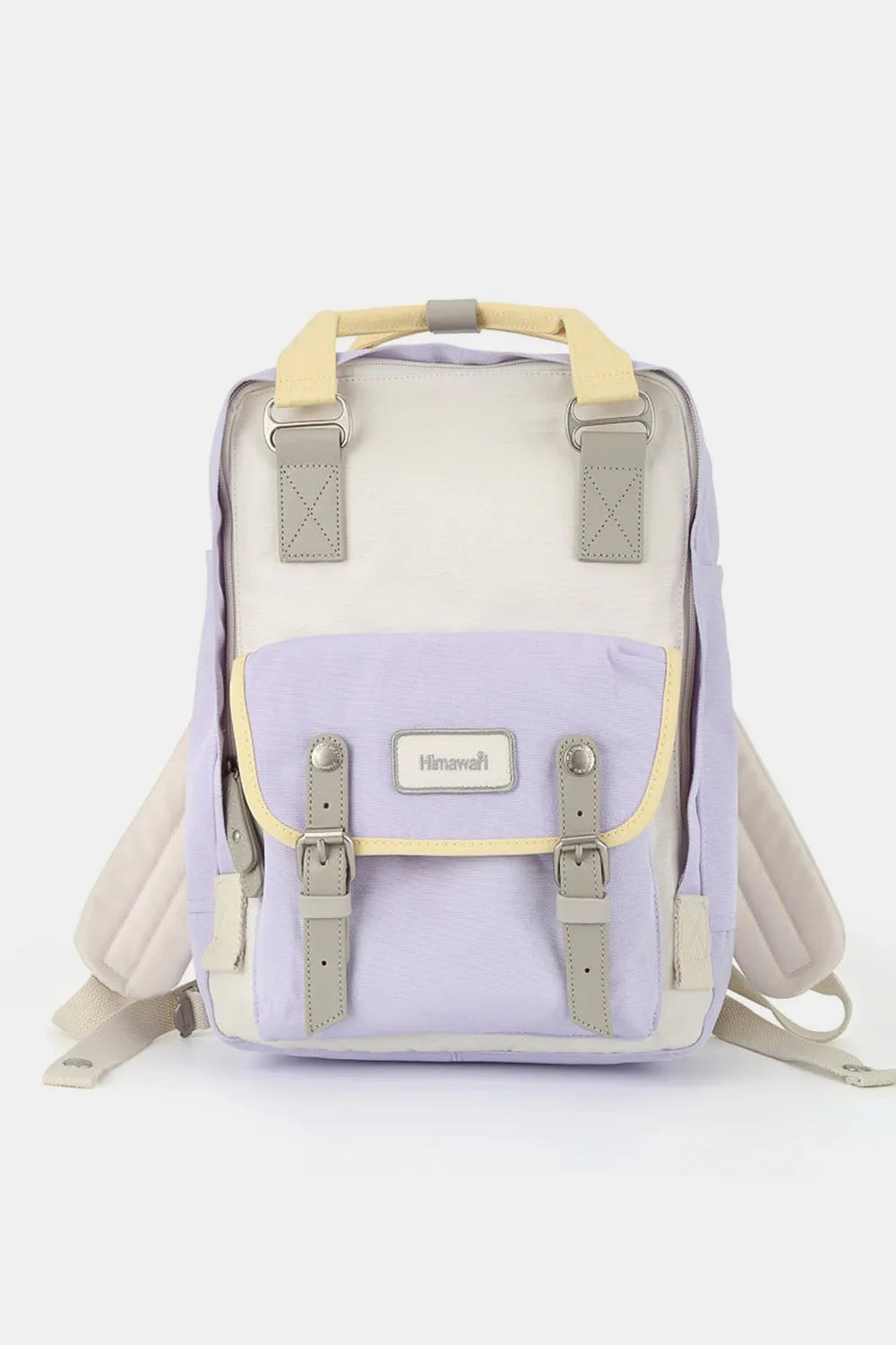 Himawari water-resistant nylon backpack in scratch-proof contrast design.