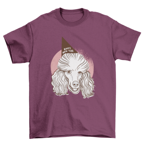 Soft-washed cotton t-shirt featuring a poodle graphic in a relaxed fit for comfort.