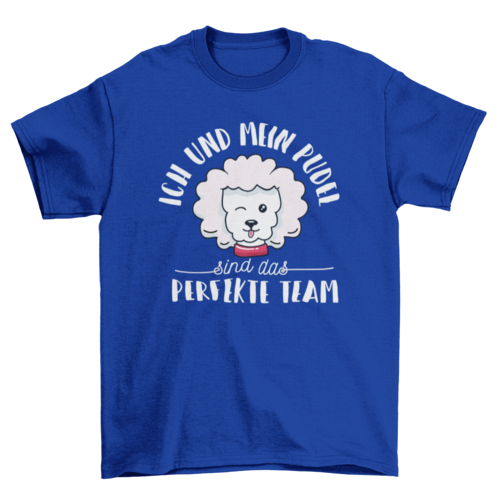 T-Shirt mit entspannter Passform und Pudel-Illustration mit deutschem Spruch