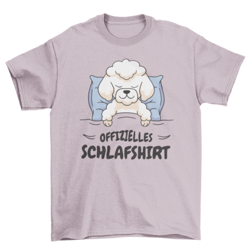 Soft-washed cotton t-shirt featuring a vintage illustration of a sleeping poodle.