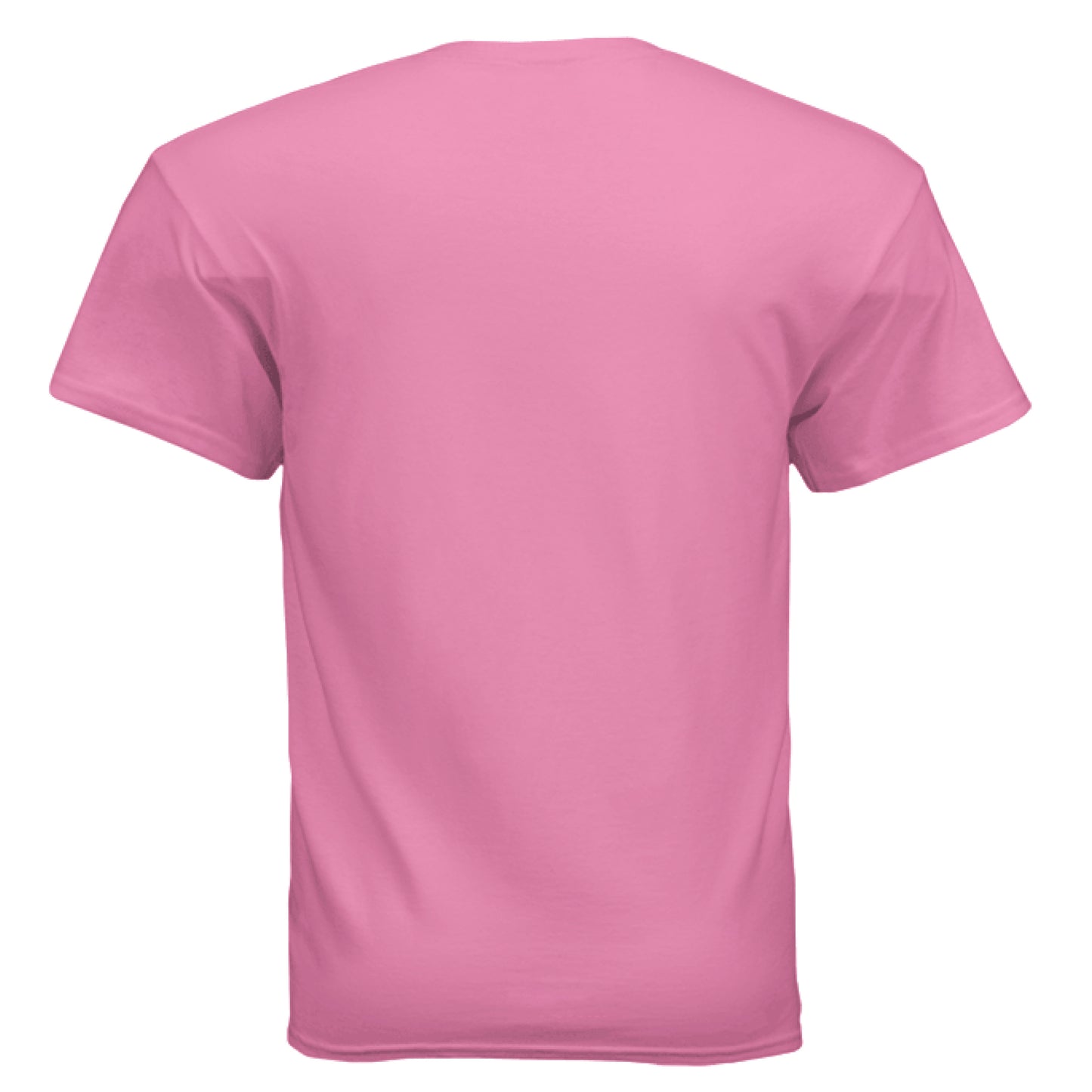 Back view of pink Gildan Ultra Cotton adult t-shirt.