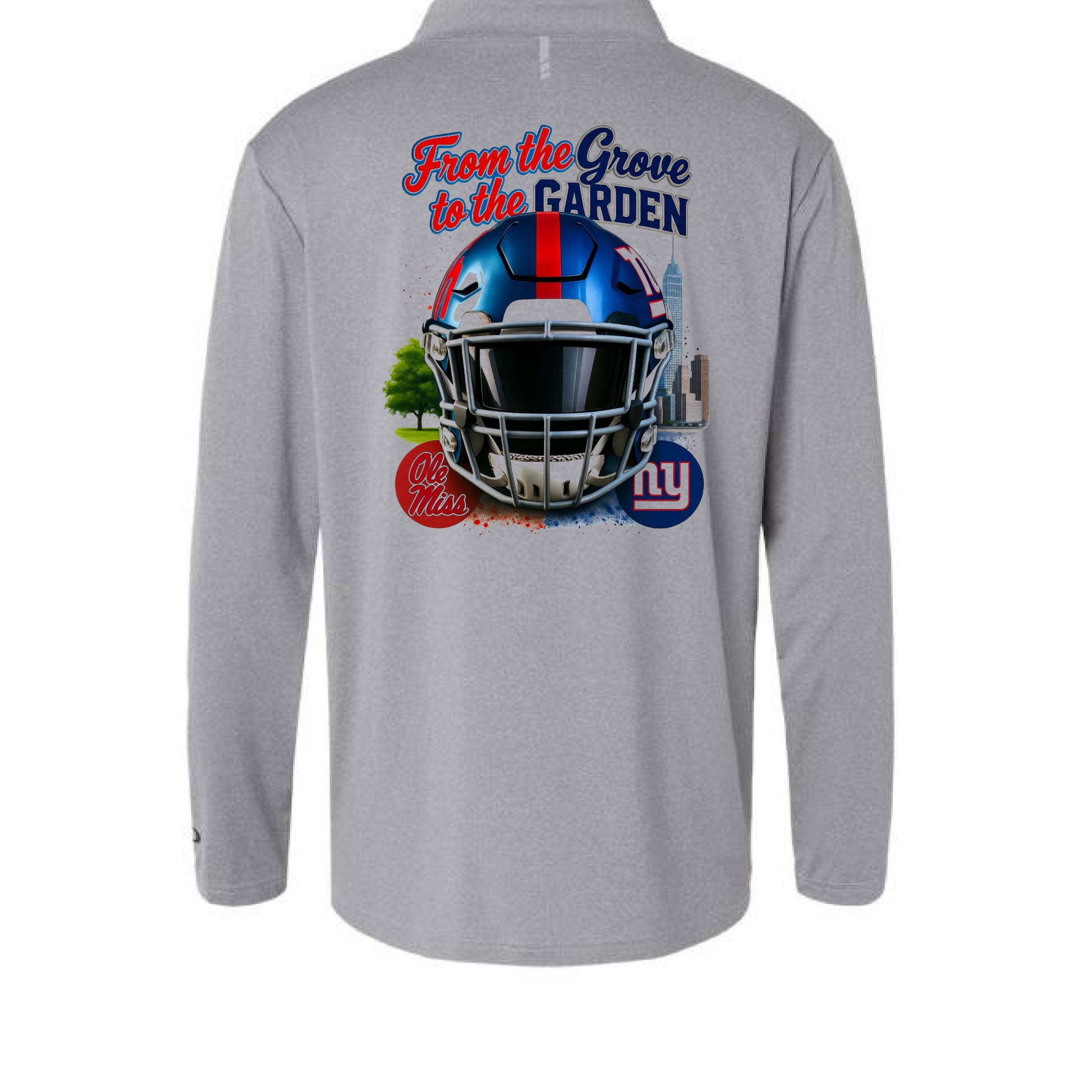 Athletic fit quarter-zip pullover made of micro polyester with reflective details.