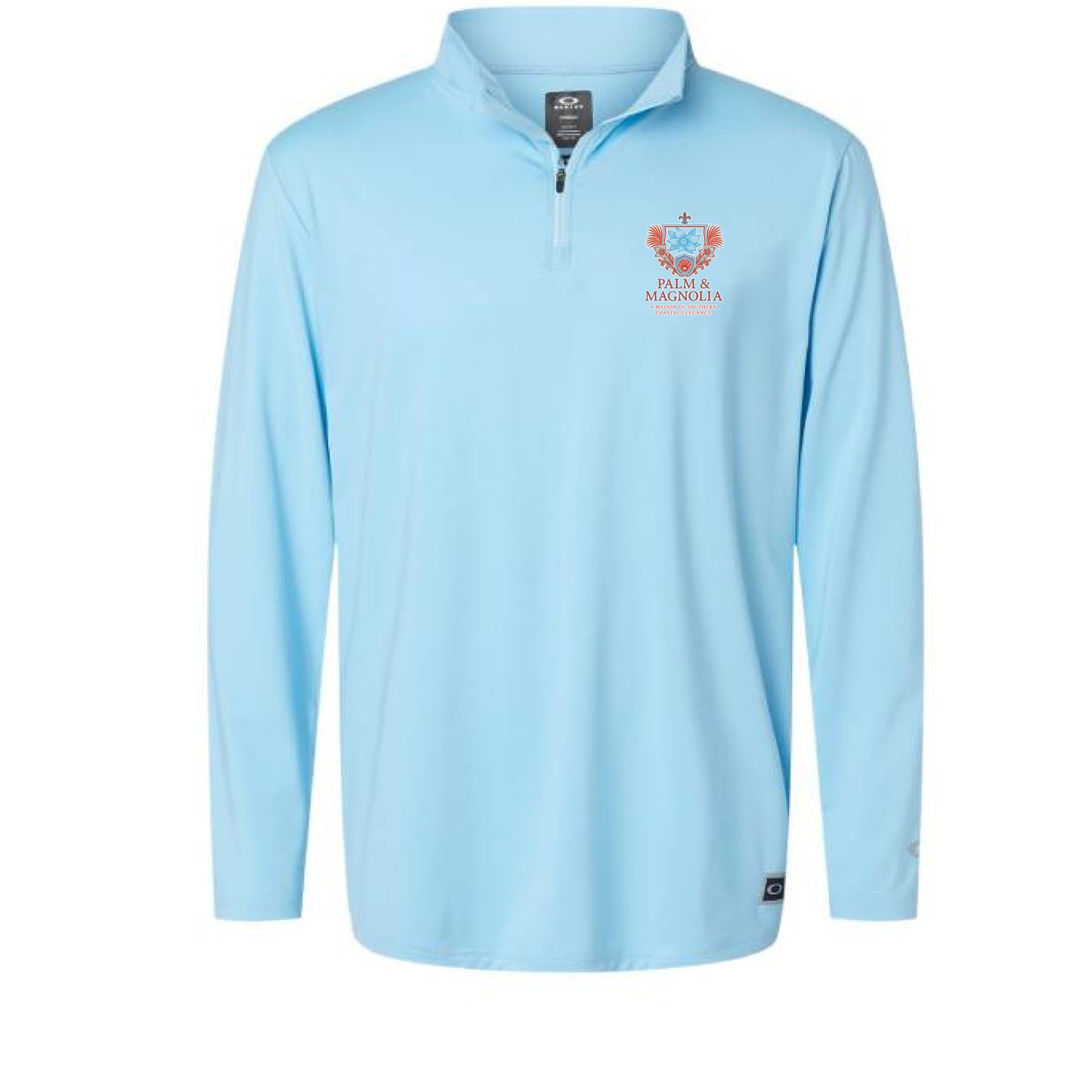 Oakley athletic fit quarter-zip pullover in micro polyester with reflective details and flat lock seams