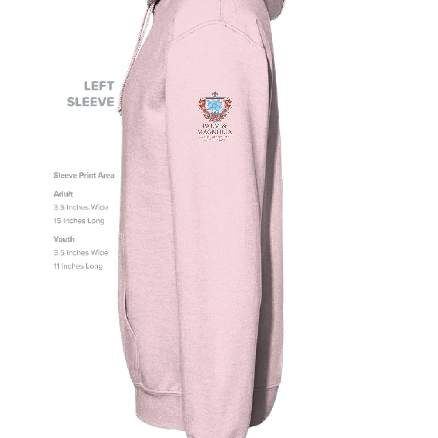 Cropped fleece hoodie in soft fabric with raw hem and dyed-to-match drawcord.