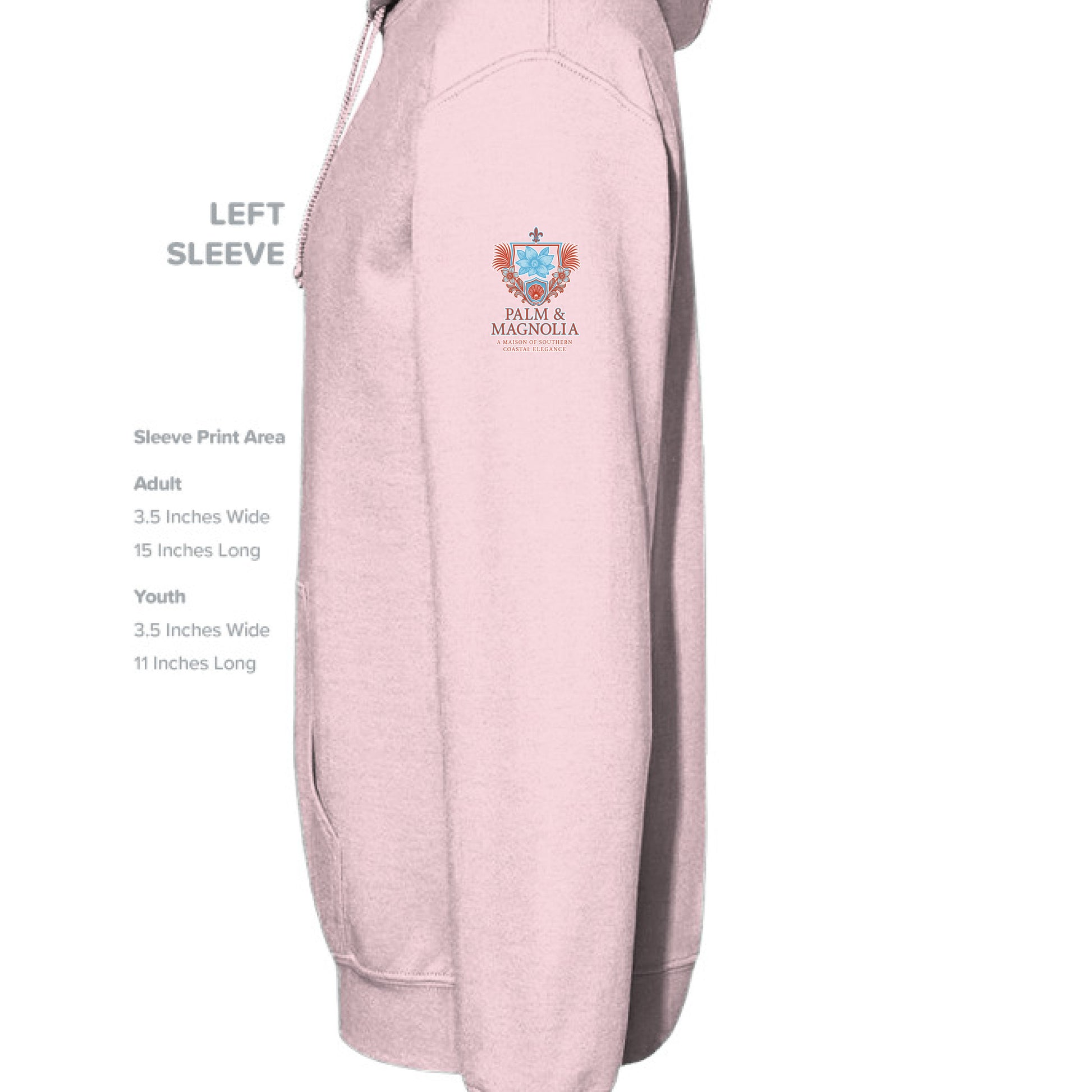 Cropped fleece hoodie in soft fabric with raw hem and dyed-to-match drawcord.