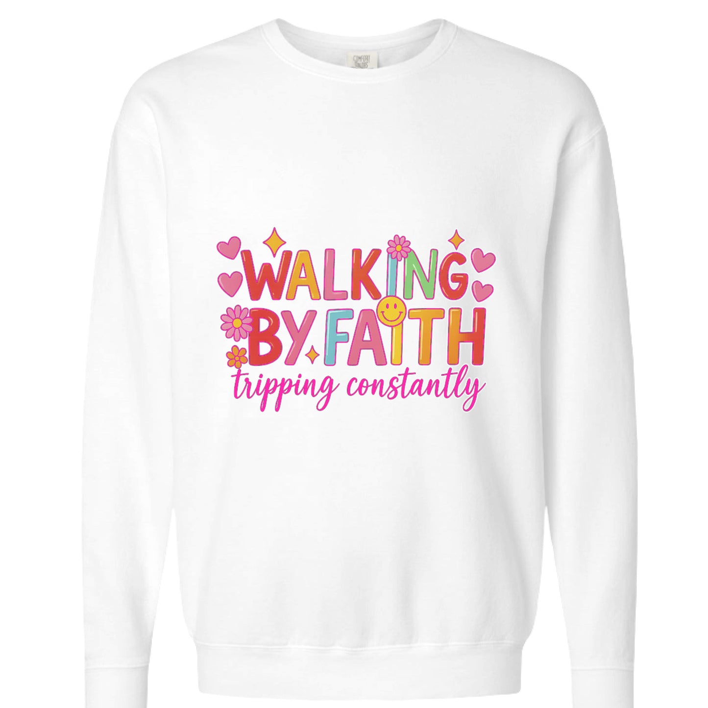Lightweight unisex crewneck sweatshirt in soft cotton with a relaxed fit and ribbed details.