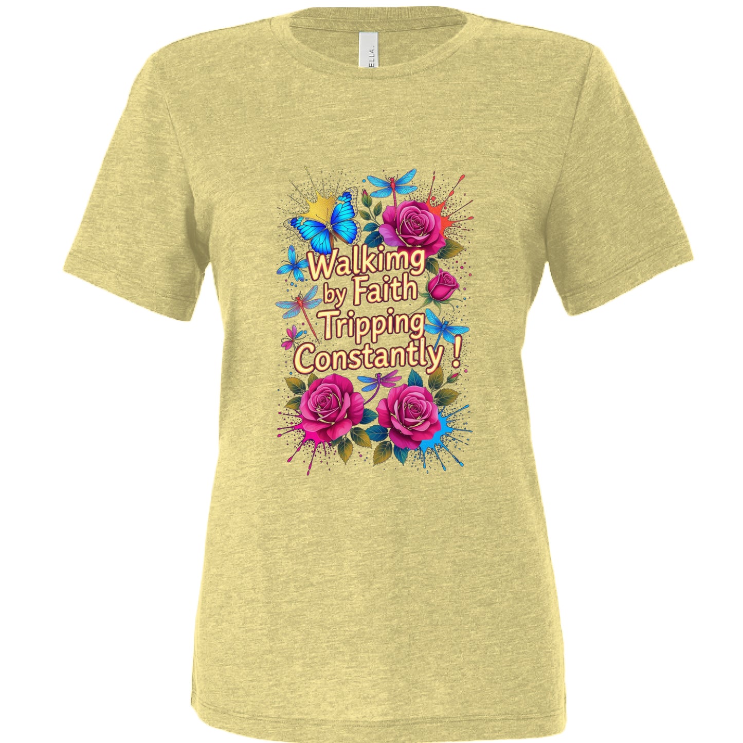 Bella + Canvas women's relaxed triblend t-shirt with crewneck in soft fabric and relaxed fit