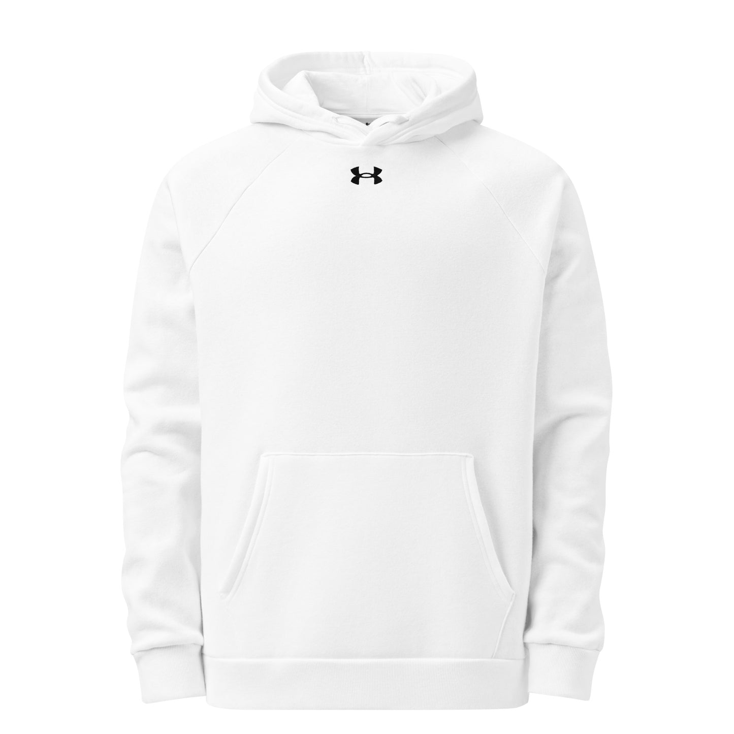 White Under Armour hoodie with "Make Heaven Crowded" print, palm and magnolia design.