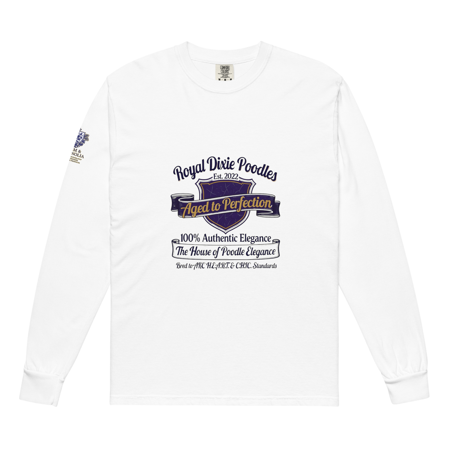 Relaxed fit long-sleeve shirt in garment-dyed heavyweight cotton with ribbed cuffs.