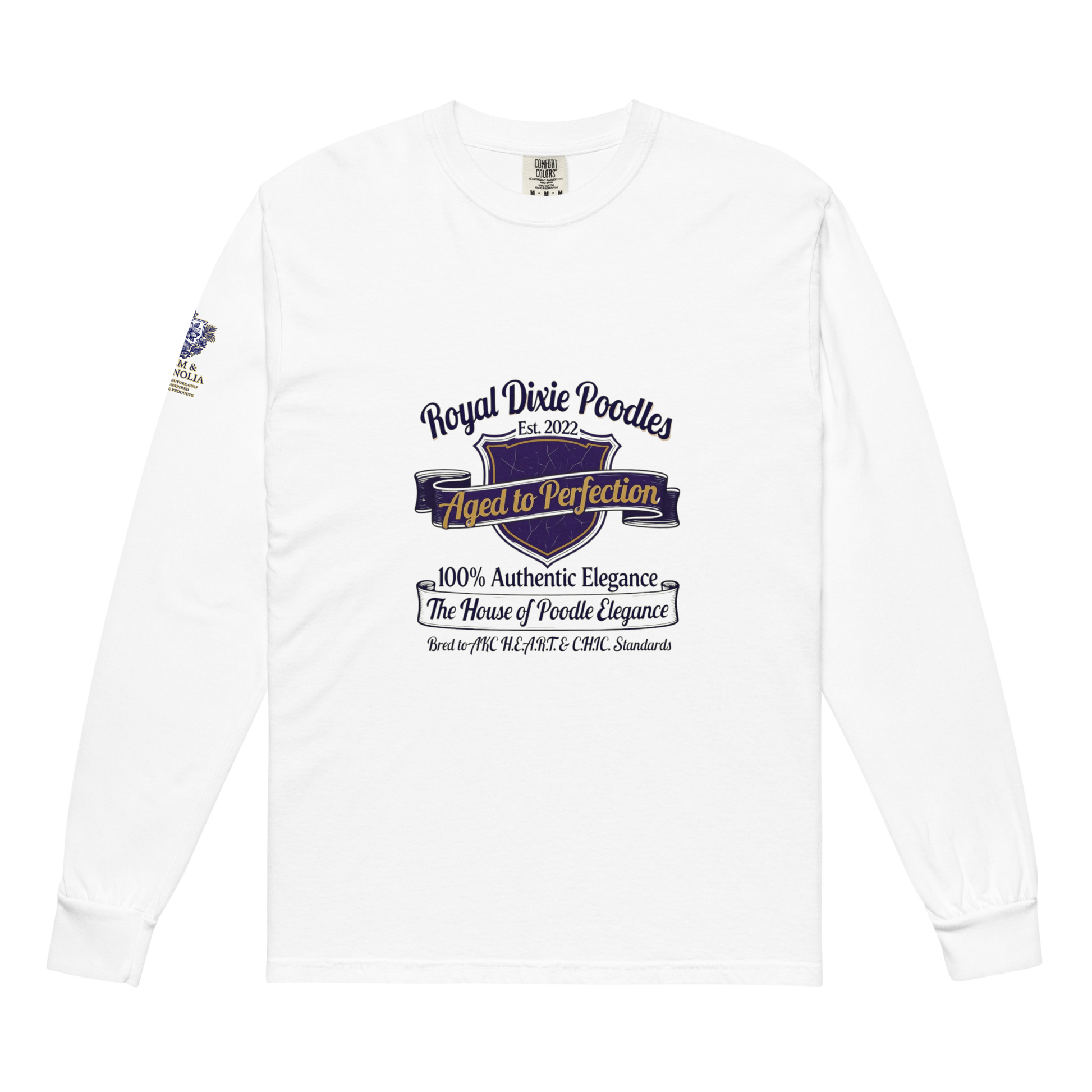Relaxed fit long-sleeve shirt in garment-dyed heavyweight cotton with ribbed cuffs.
