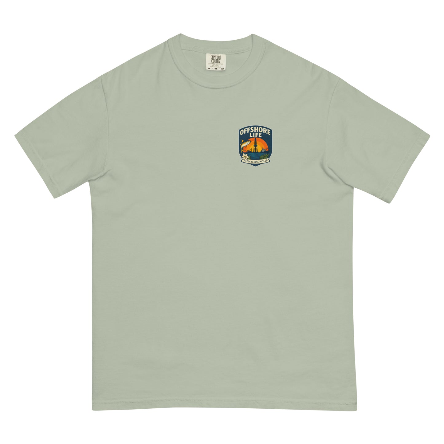 Unisex heavyweight t-shirt in garment-dyed cotton with relaxed fit and durable stitching