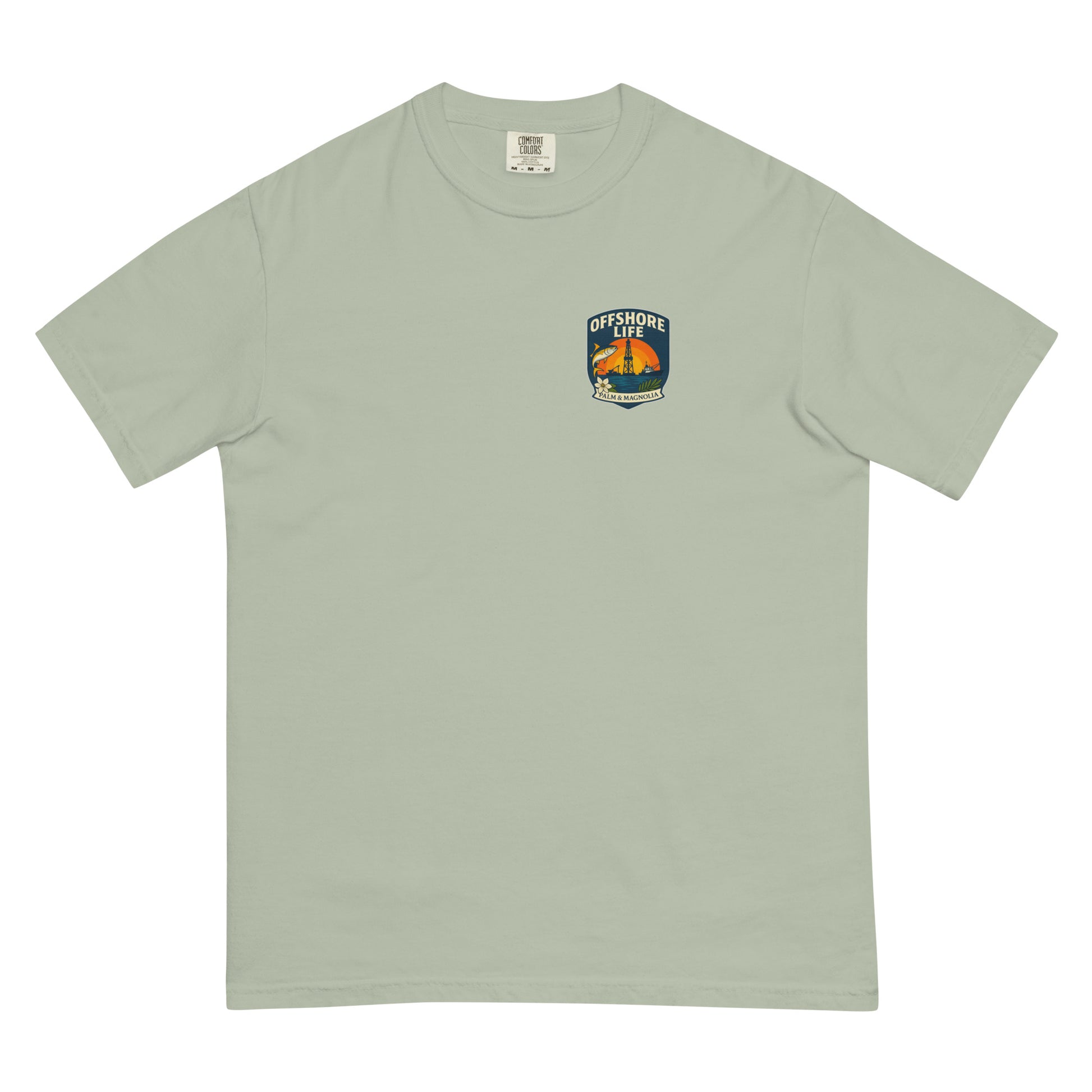 Unisex heavyweight t-shirt in garment-dyed cotton with relaxed fit and durable stitching