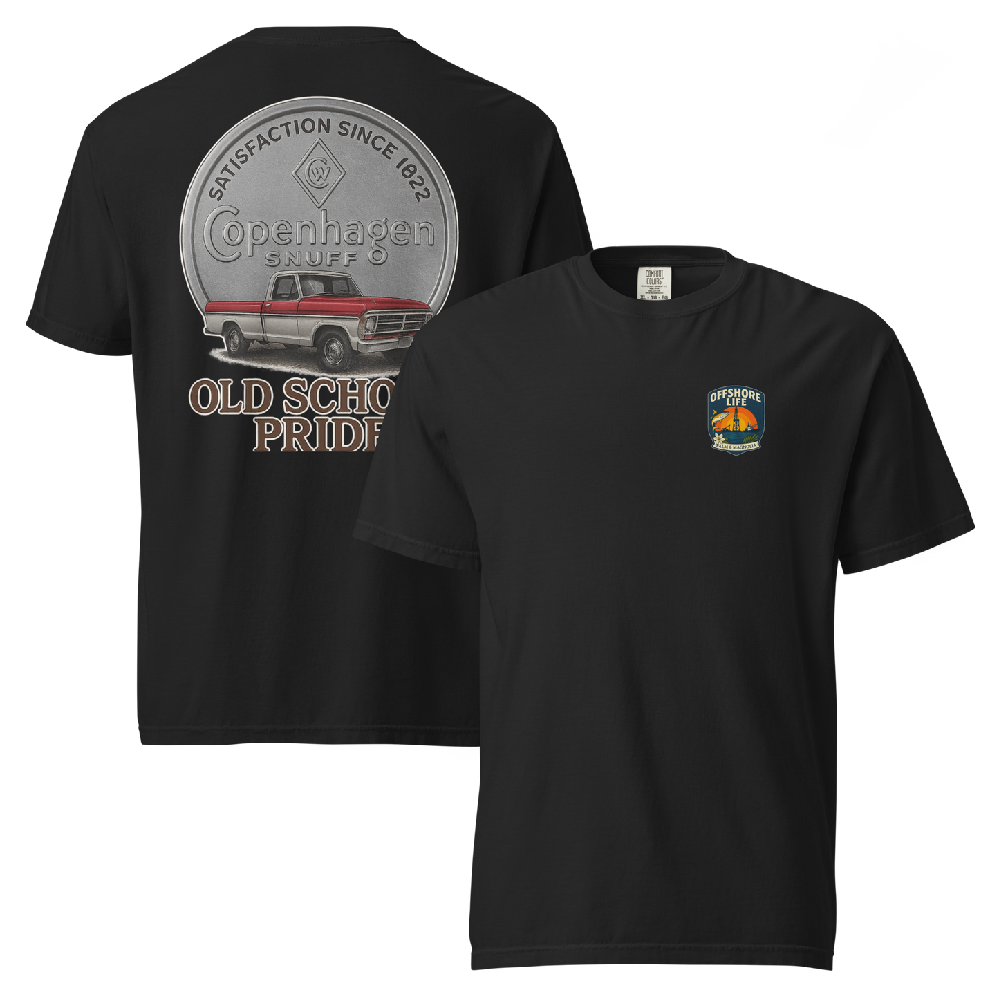 Heavyweight cotton t-shirt in relaxed fit with garment-dyed fabric and double-needle stitching