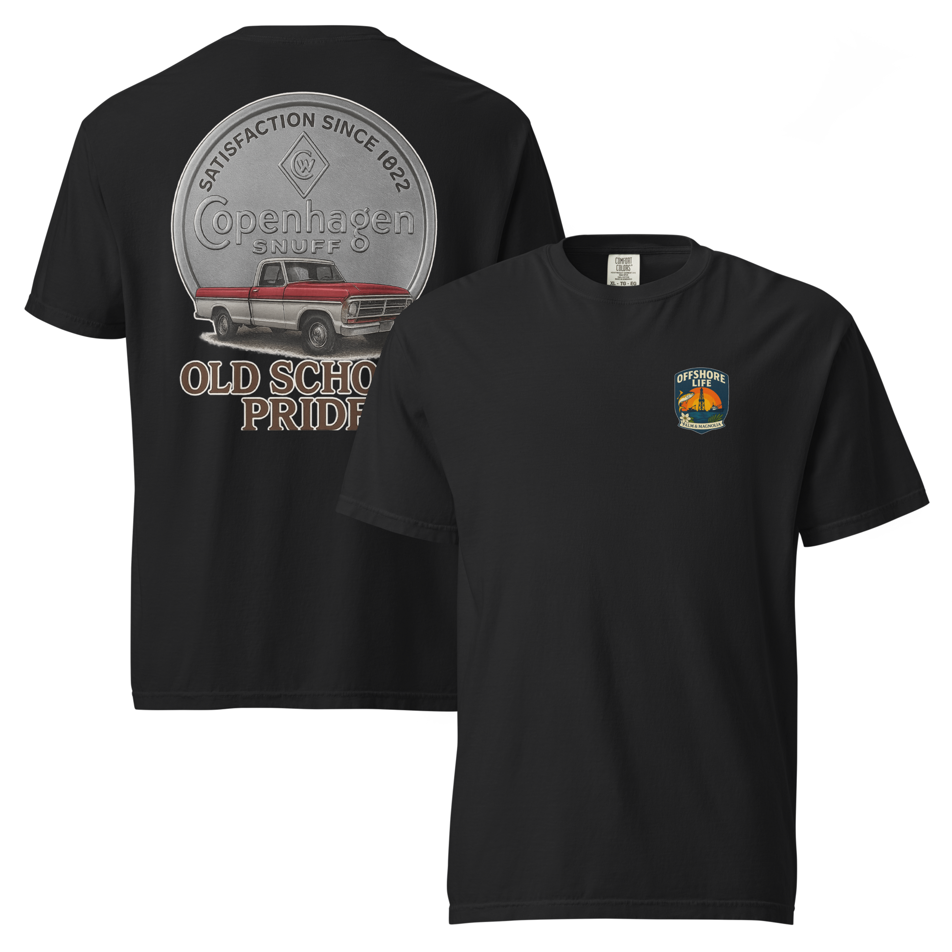 Heavyweight cotton t-shirt in relaxed fit with garment-dyed fabric and double-needle stitching
