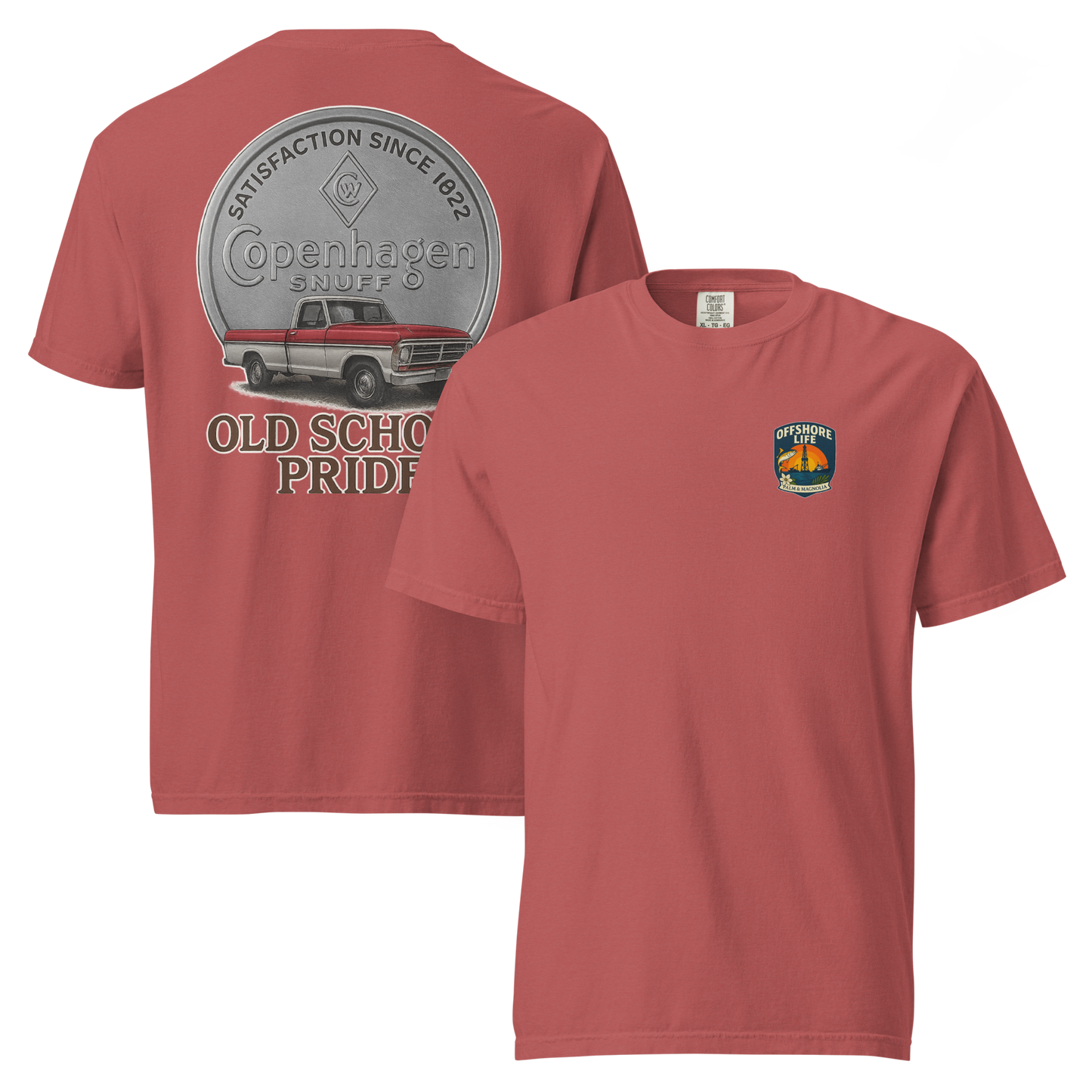 Heavyweight cotton t-shirt in relaxed fit, featuring a double-needle stitched collar and hems.