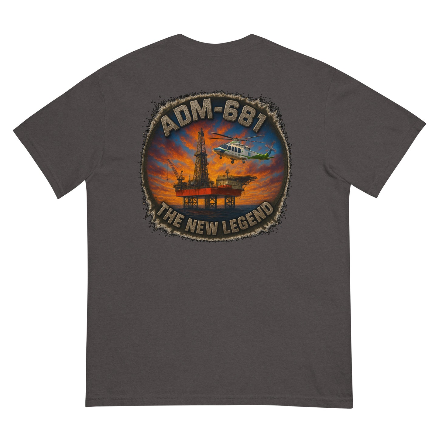 Unisex heavyweight t-shirt in garment-dyed ring-spun cotton with relaxed fit and durable stitching
