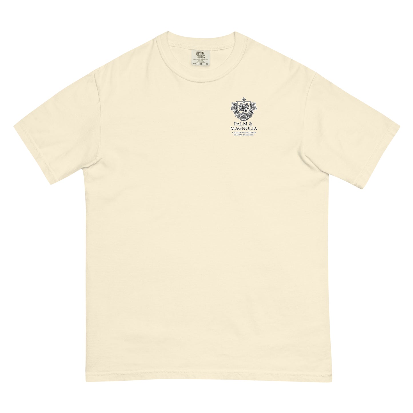 Cream t-shirt with watercolor design of Christ holding a girl and blueberries.