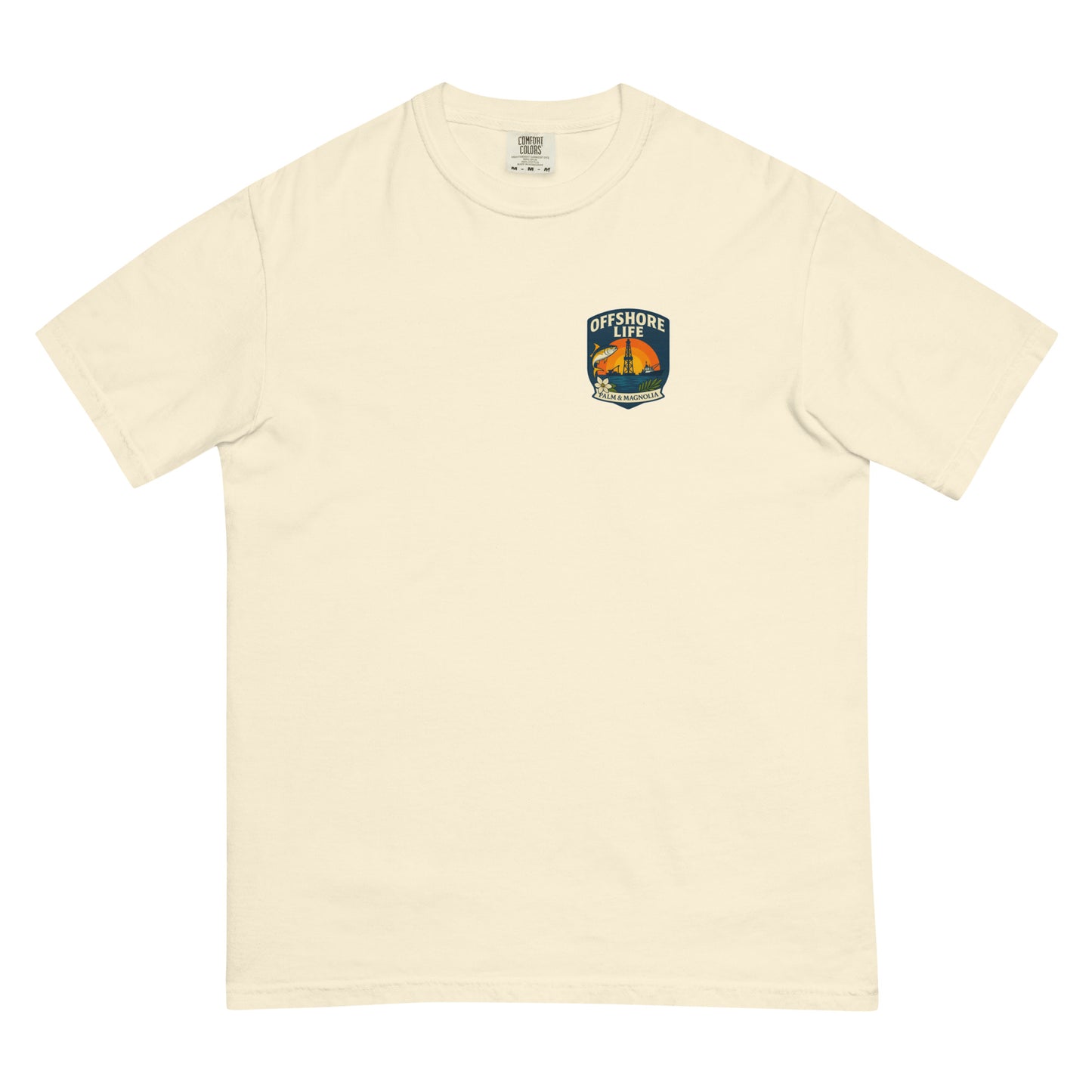 Unisex heavyweight t-shirt in garment-dyed ring-spun cotton with relaxed fit and durable stitching