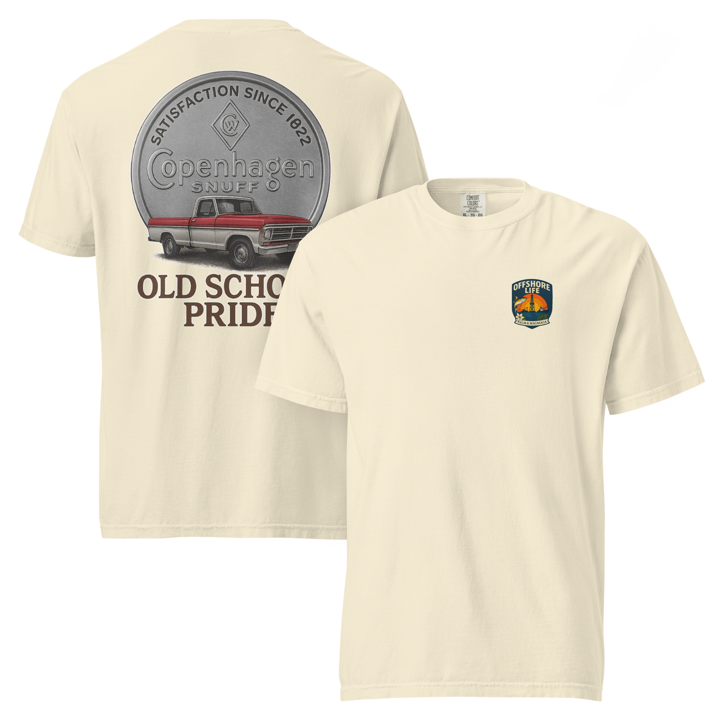Heavyweight cotton t-shirt in relaxed fit with garment-dyed finish and double-needle stitching