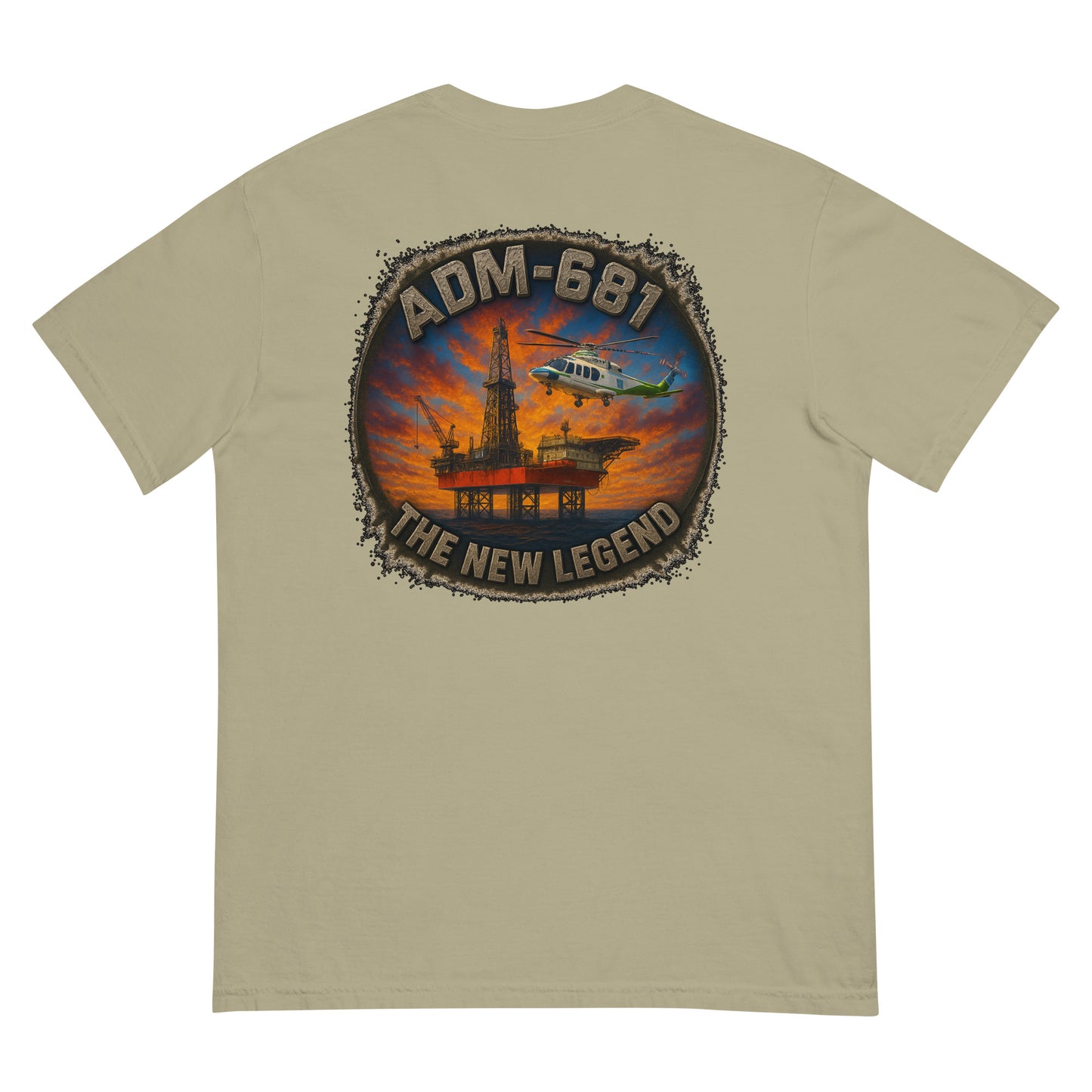 Unisex heavyweight t-shirt in garment-dyed ring-spun cotton with relaxed fit and durable stitching