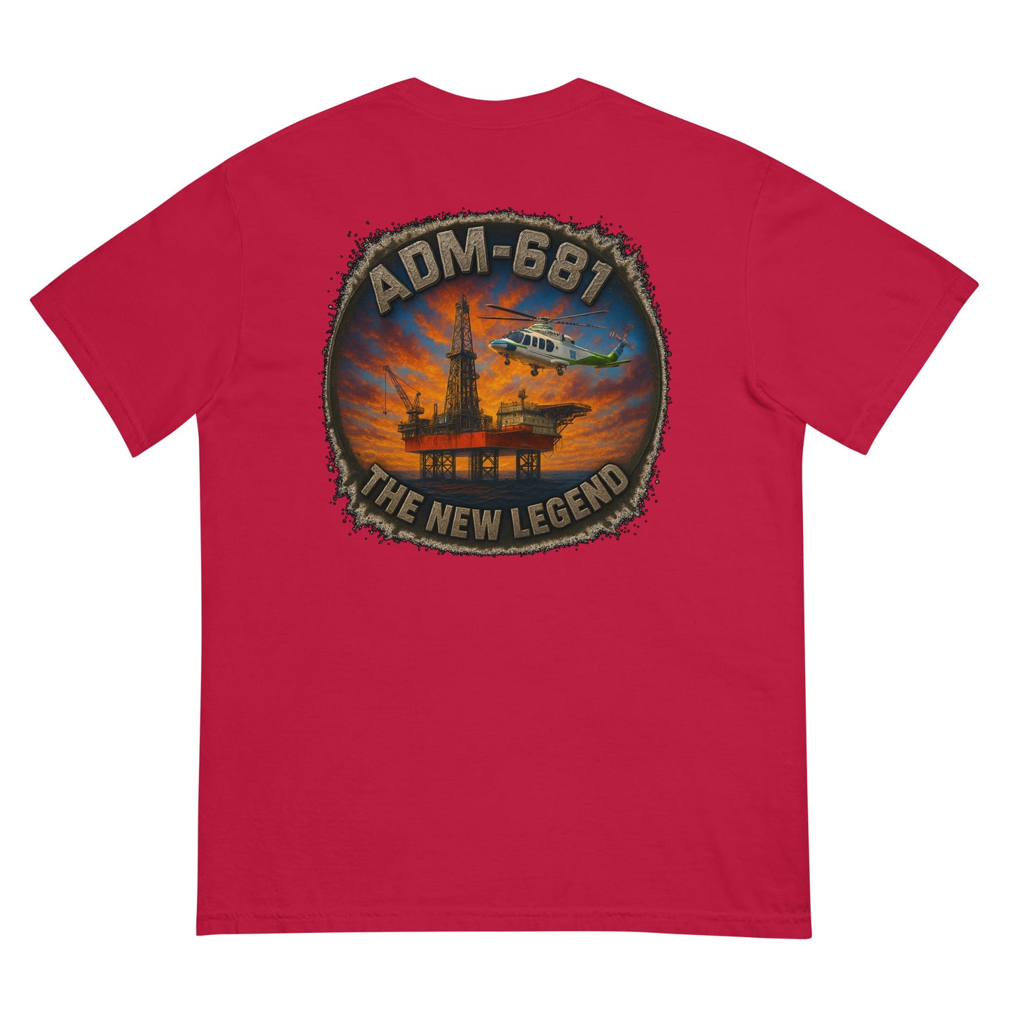 Unisex heavyweight t-shirt in garment-dyed cotton with relaxed fit and durable stitching