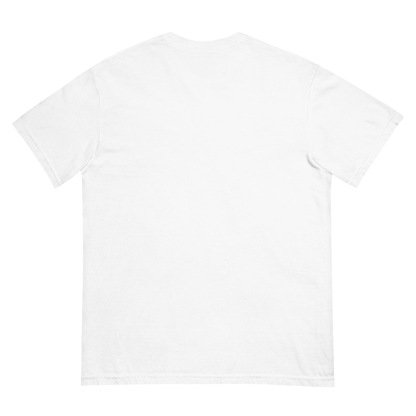 White unisex heavyweight t-shirt with eagle and 28th Amendment graphic on front.