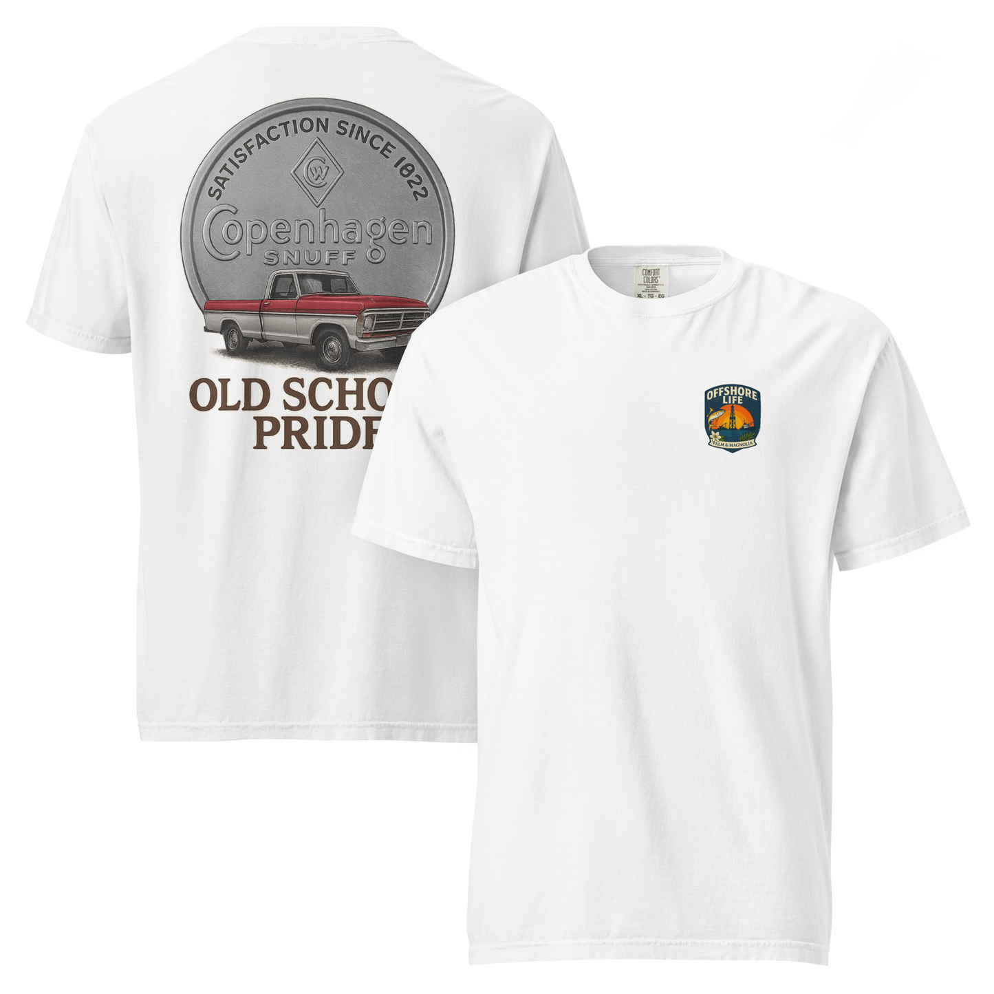 Heavyweight cotton t-shirt in relaxed fit with a double-needle stitched collar and hems.