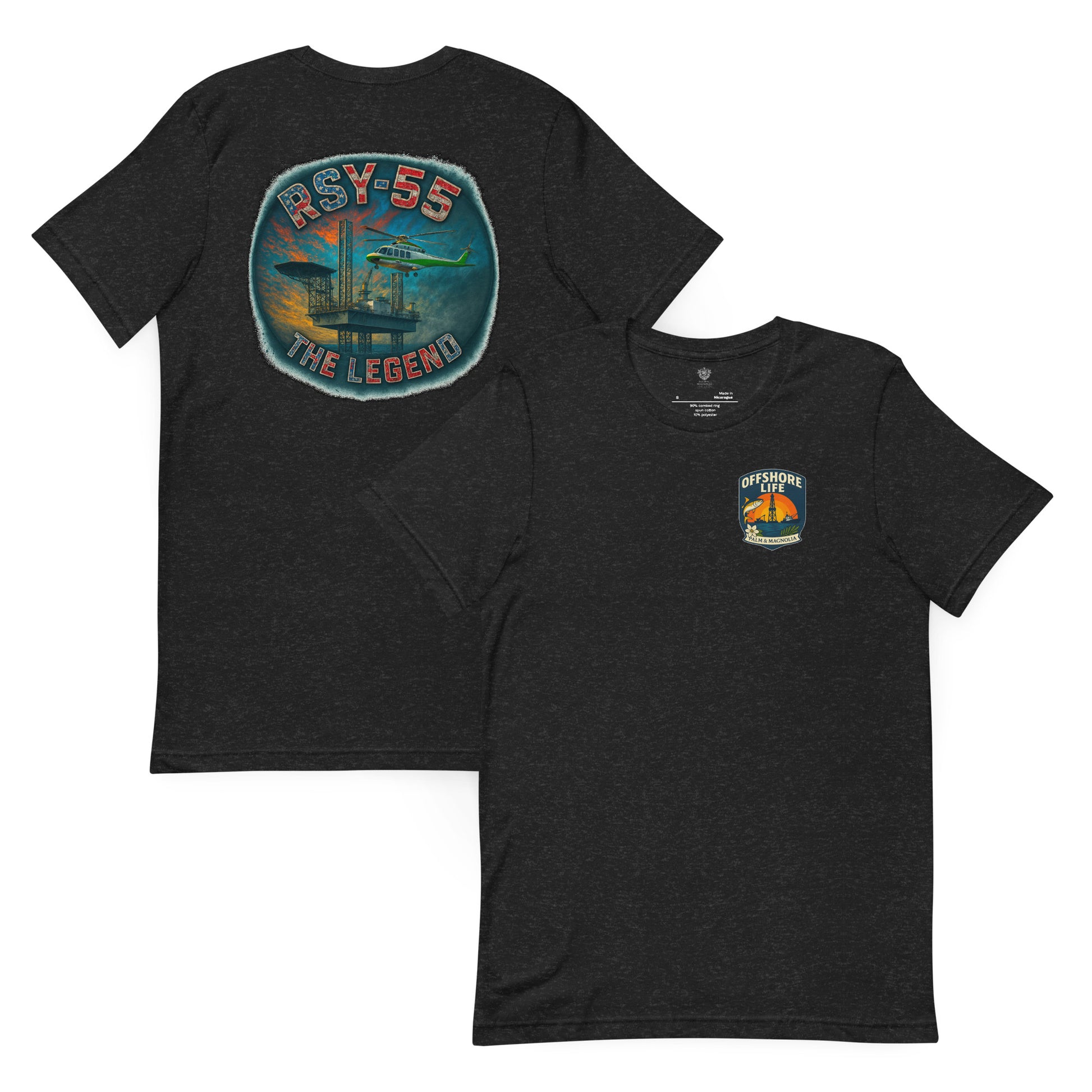 Unisex t-shirt made of soft, lightweight cotton blend in heather colors with side-seamed construction.