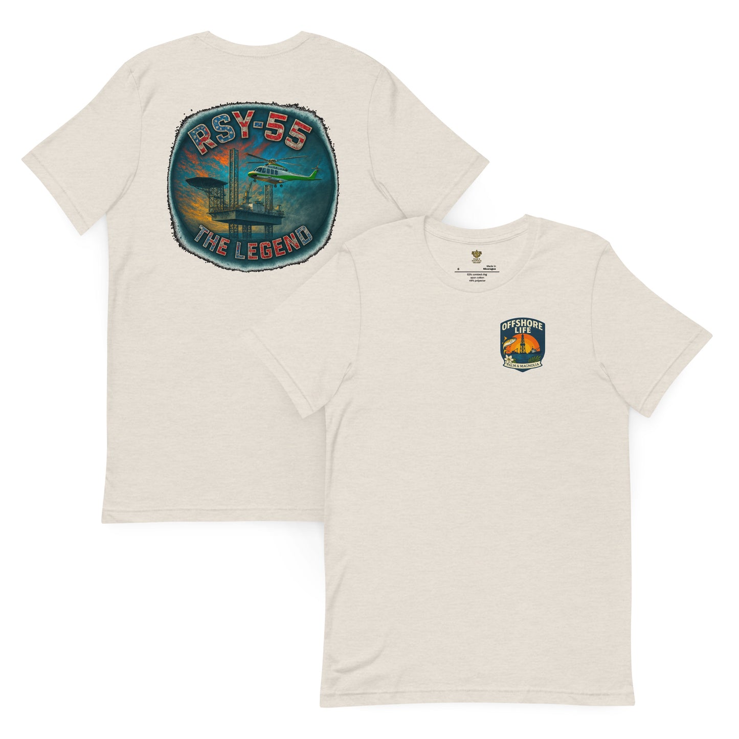 Unisex t-shirt made of soft, lightweight cotton blend with side-seamed construction.