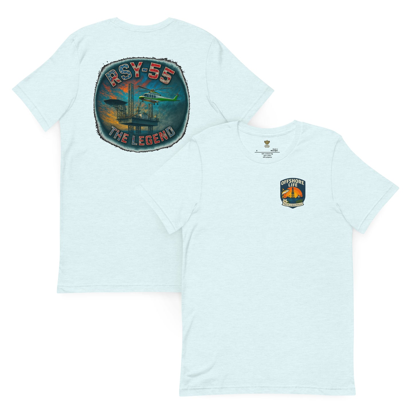 Unisex lightweight cotton blend t-shirt with heather colors and side-seamed construction.