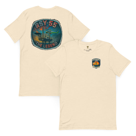 Unisex soft lightweight cotton blend t-shirt with side seams and shoulder taping in heather colors
