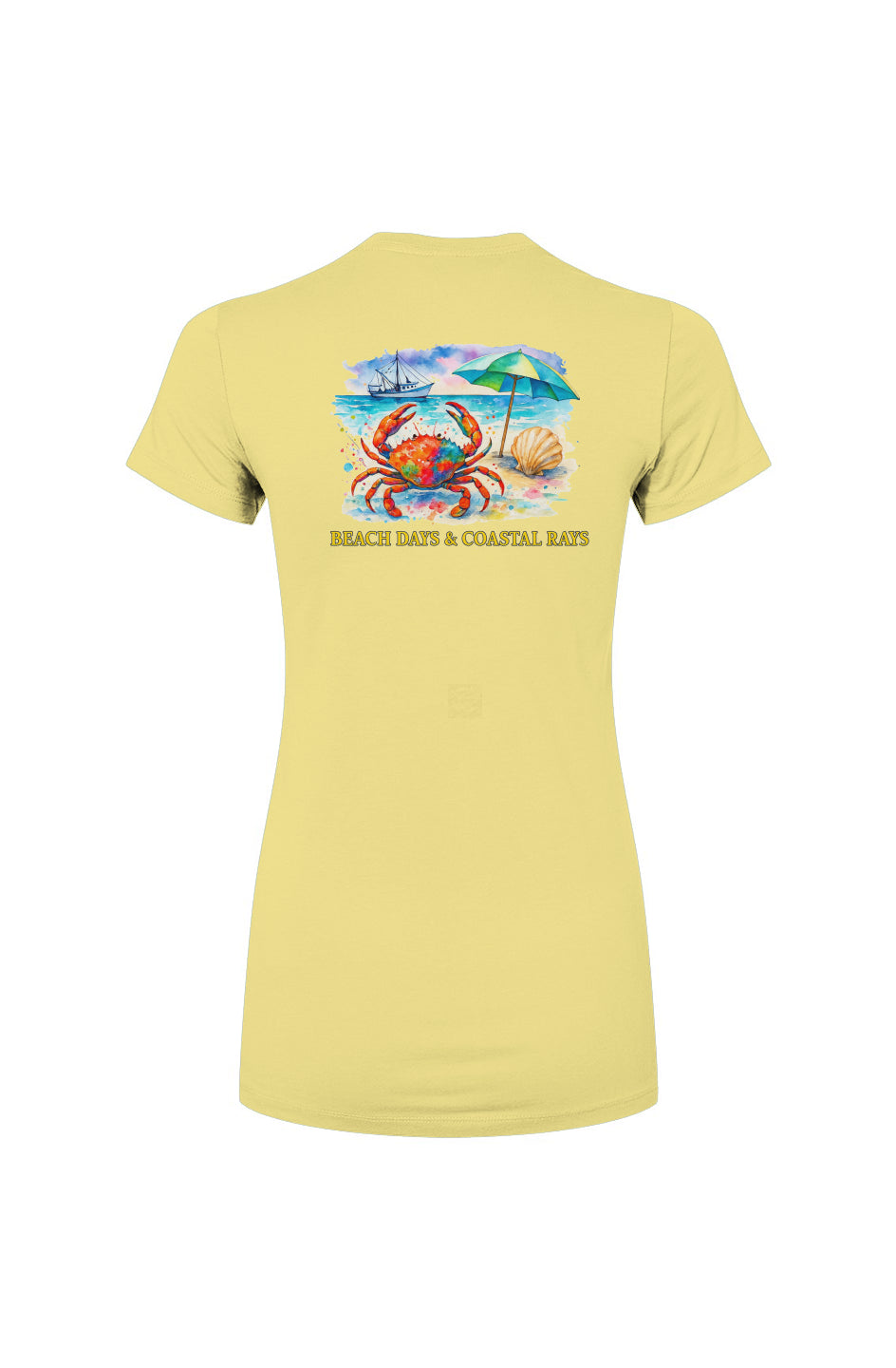 Beach Days, Summer Rays Women's Heather Slim Fit Tee