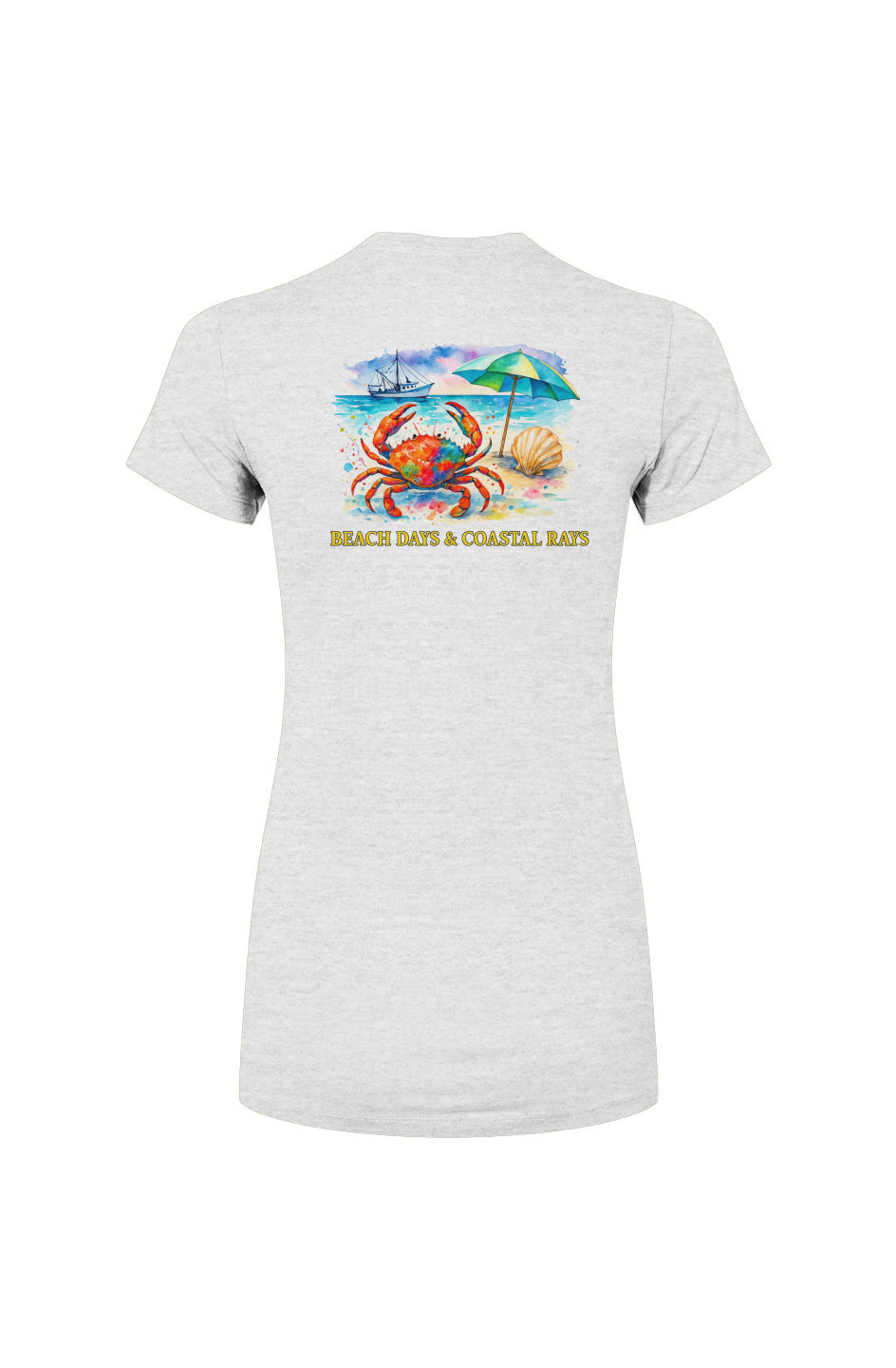 Beach Days, Summer Rays Women's Heather Slim Fit Tee