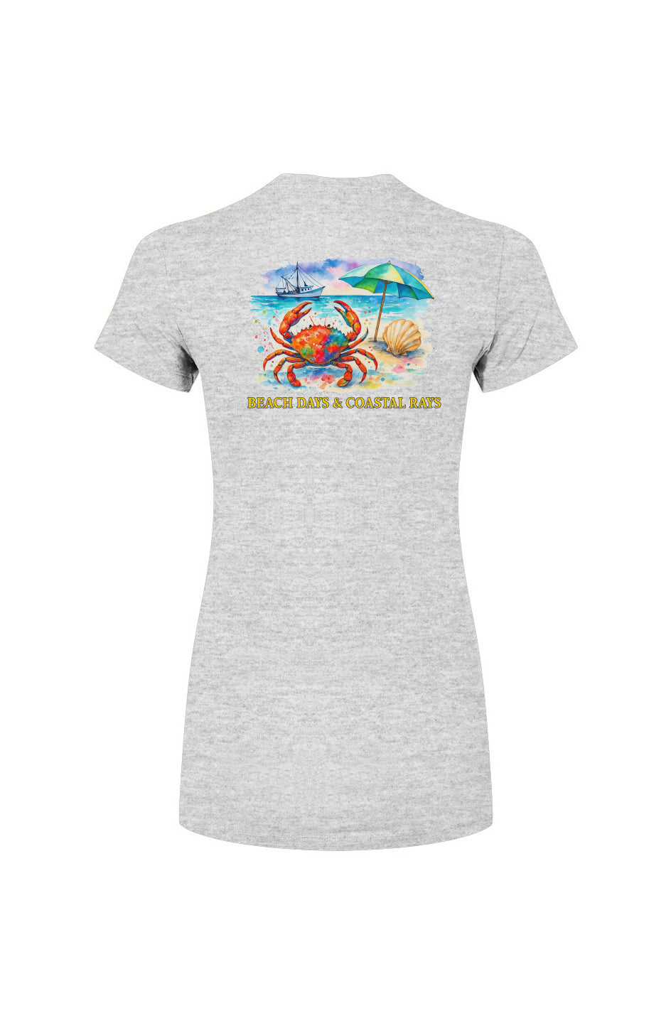 Beach Days, Summer Rays Women's Heather Slim Fit Tee