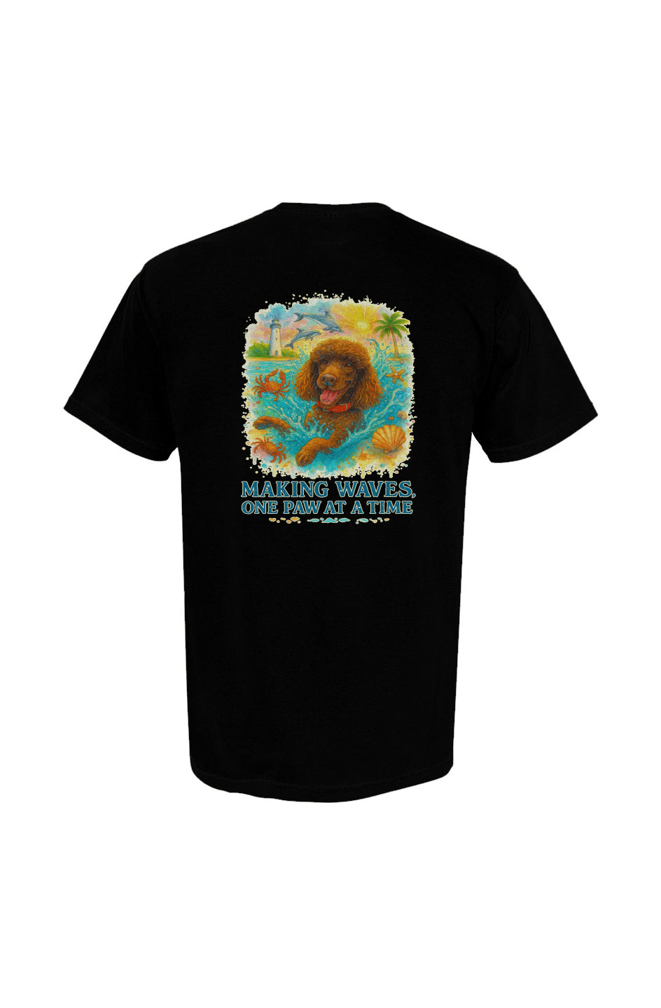 Making Waves Dark Colored Heavyweight Pocket-T-Shirt
