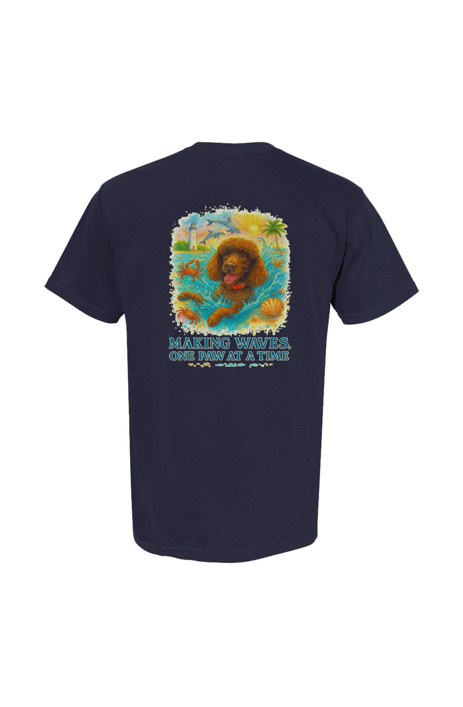 Making Waves Dark Colored Heavyweight Pocket-T-Shirt