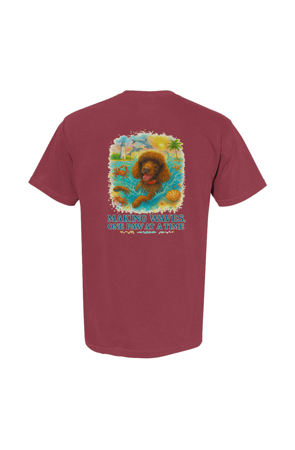 Making Waves Dark Colored Heavyweight Pocket-T-Shirt