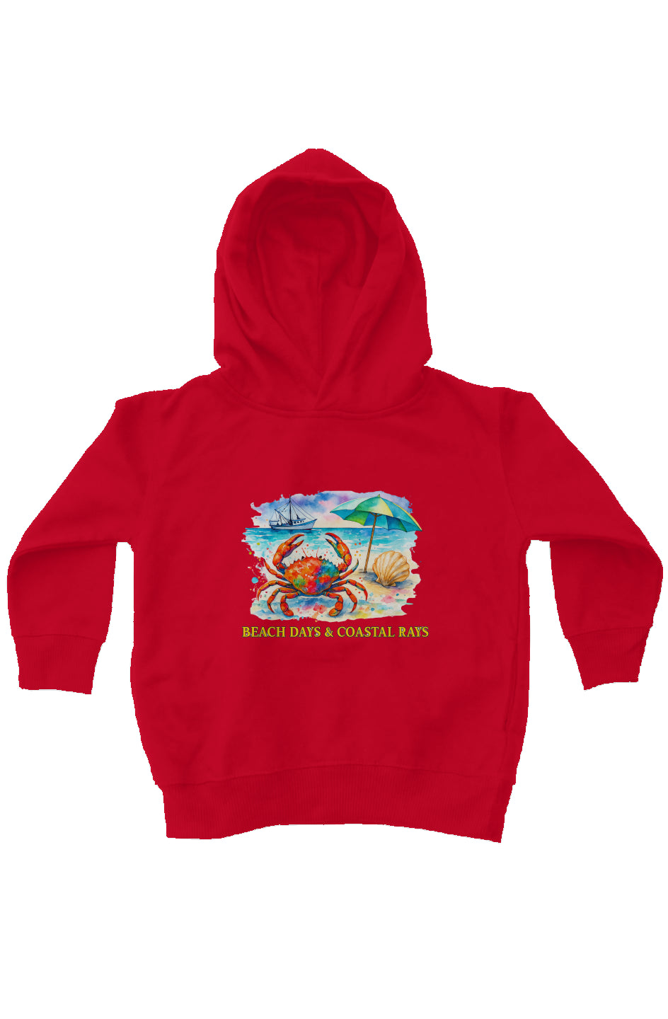 Sunny Days and Coastal Rays, Private Label, Kids Fleece Hoodie