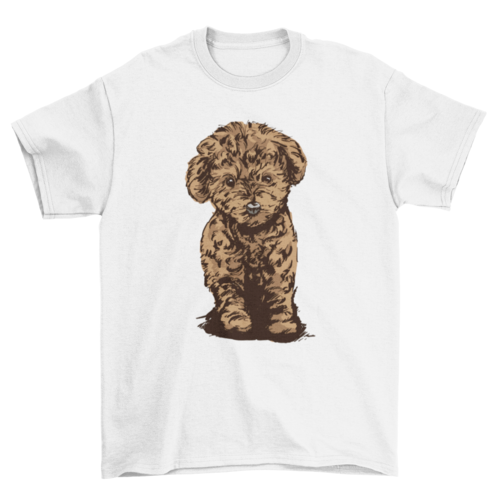 Poodle Dog Illustration T-shirt