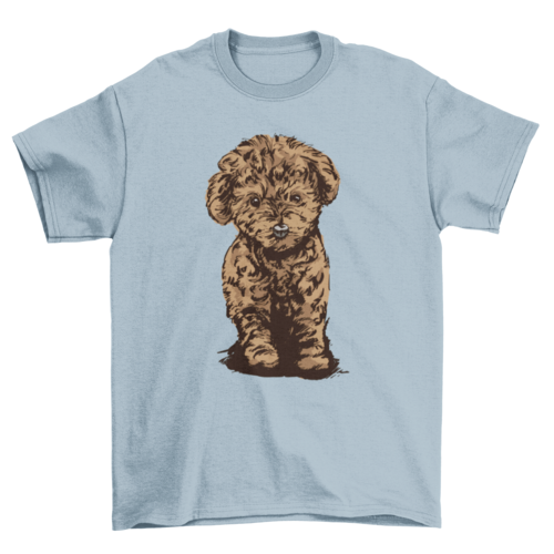 Poodle Dog Illustration T-shirt