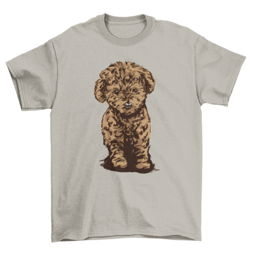 Poodle Dog Illustration T-shirt