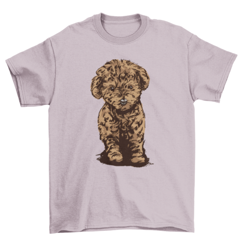 Poodle Dog Illustration T-shirt