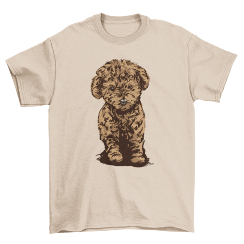 Poodle Dog Illustration T-shirt